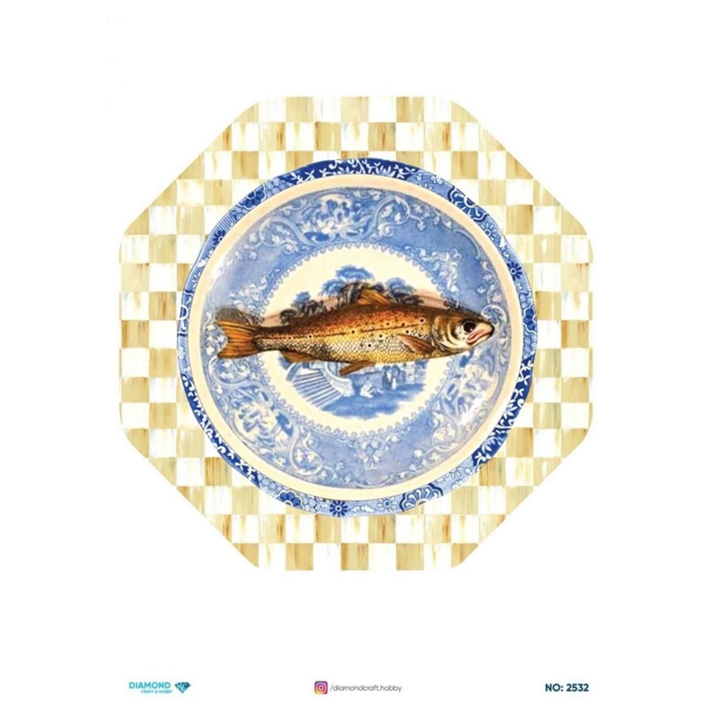 ديكوباج ورق الأرز الماسي2532