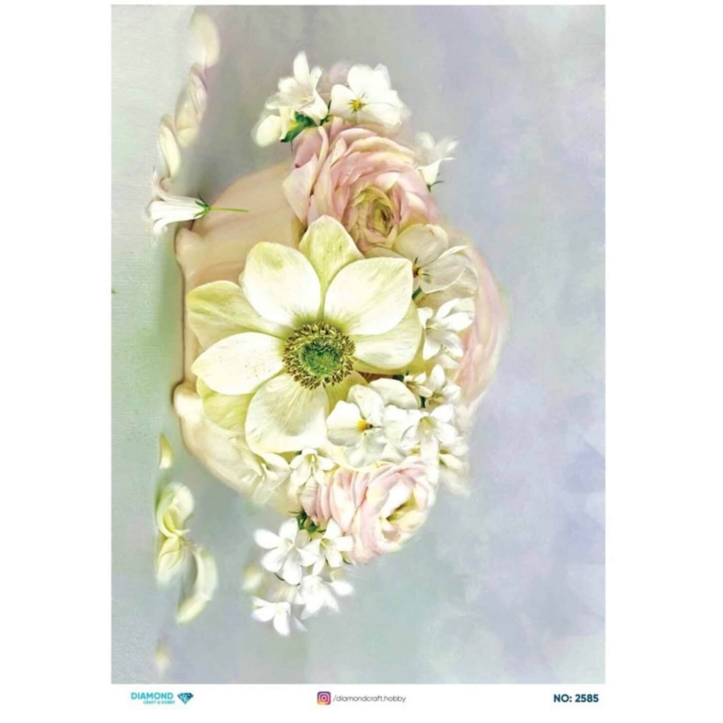 ديكوباج ورق الأرز الماسي2585