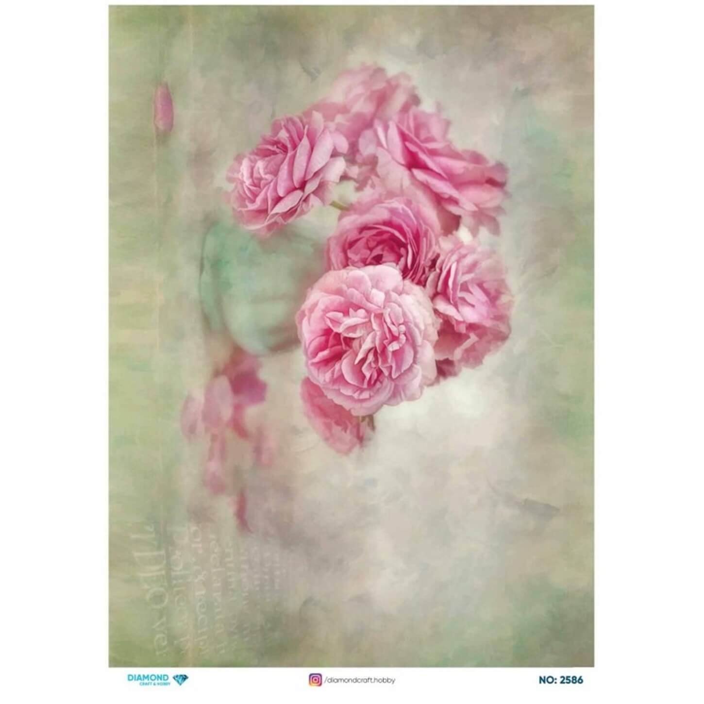 ديكوباج ورق الأرز الماسي2586