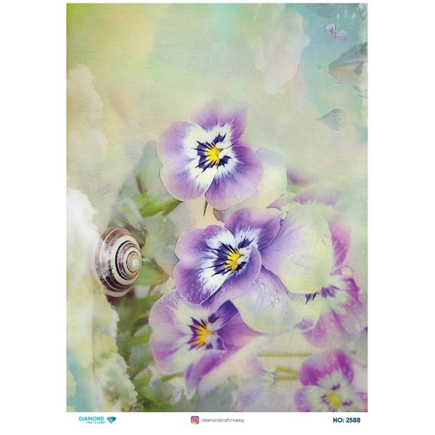 ديكوباج ورق الأرز الماسي2588