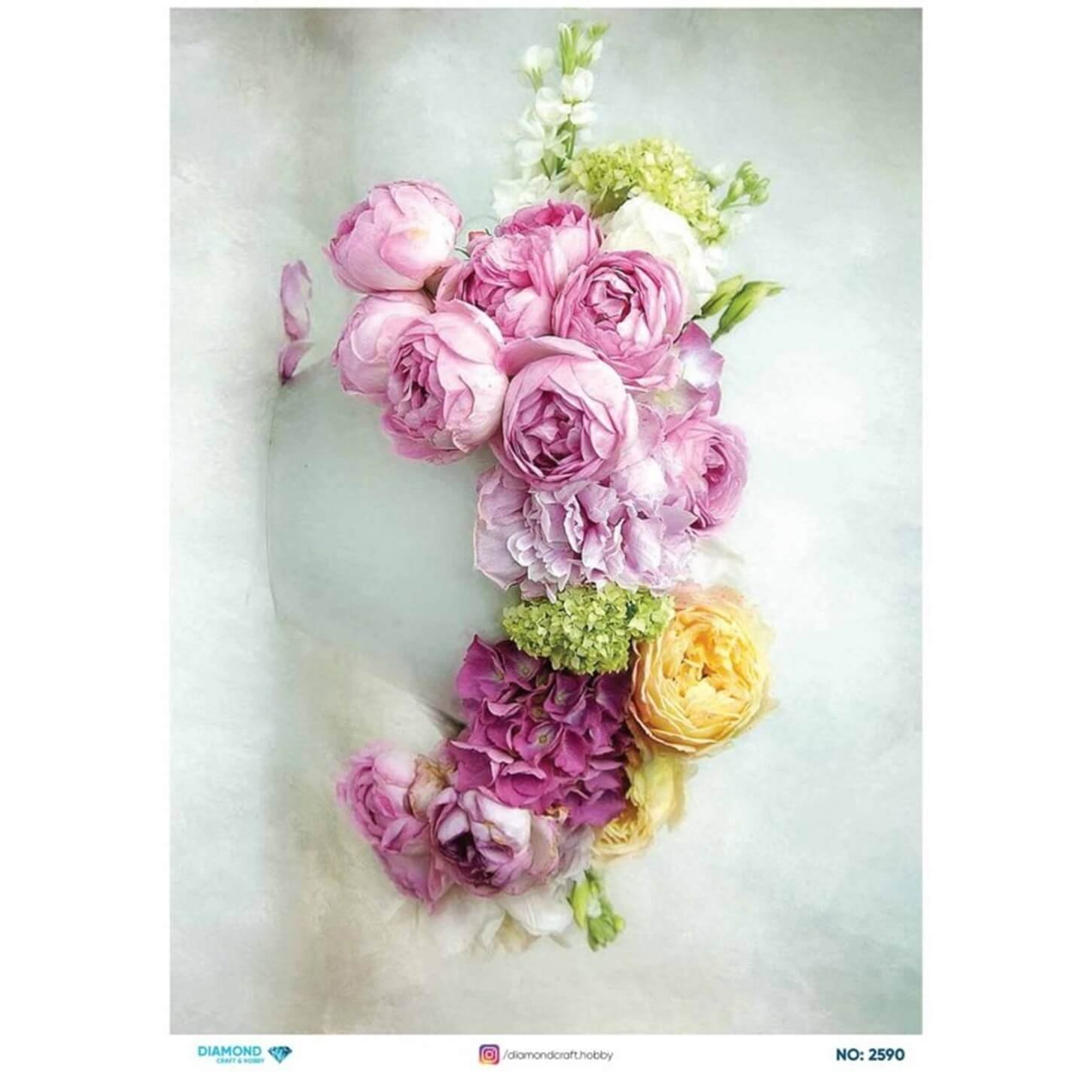 ديكوباج ورق الأرز الماسي2590