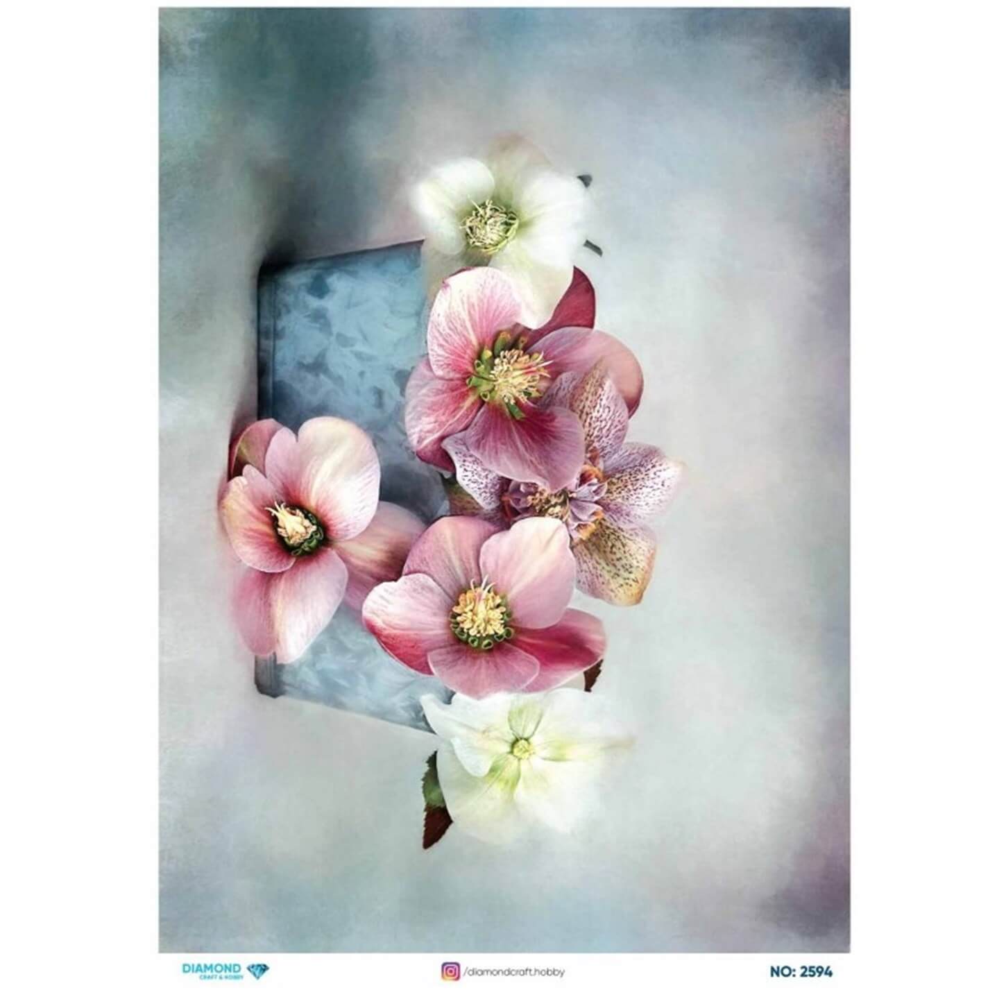 ديكوباج ورق الأرز الماسي2594