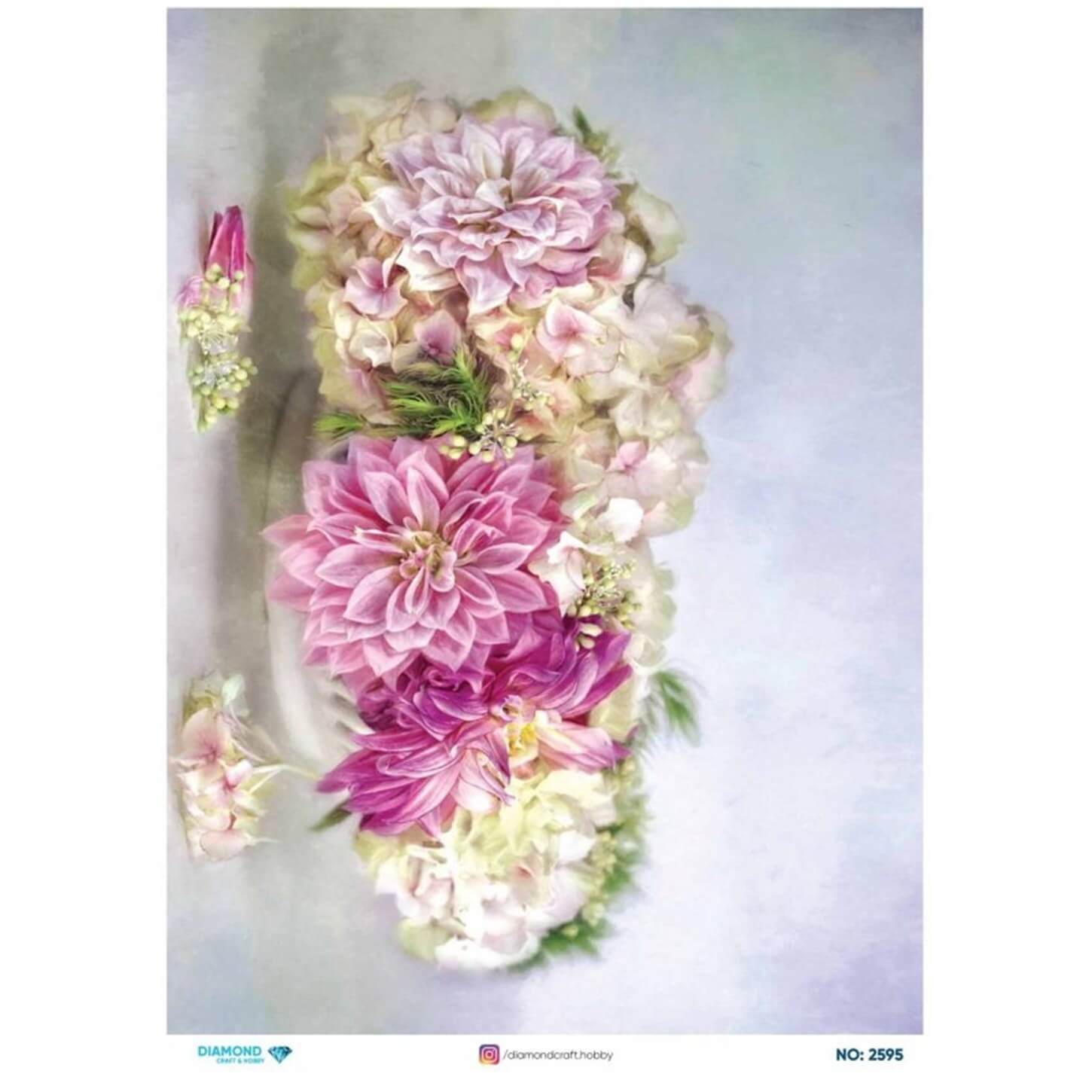 ديكوباج ورق الأرز الماسي2595