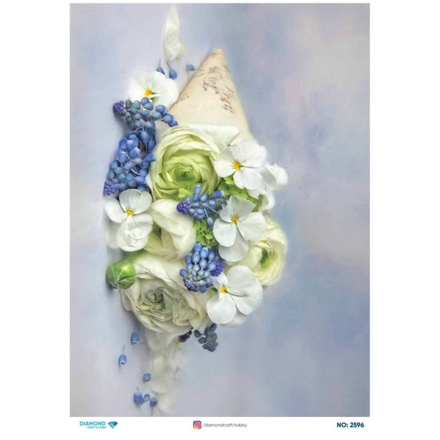 ديكوباج ورق الأرز الماسي2596