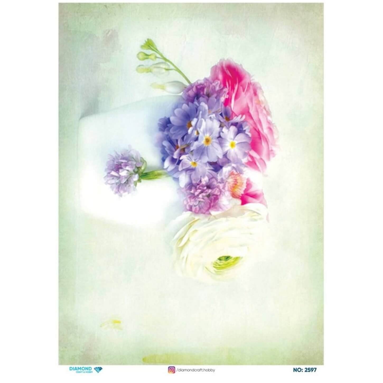 ديكوباج ورق الأرز الماسي2597