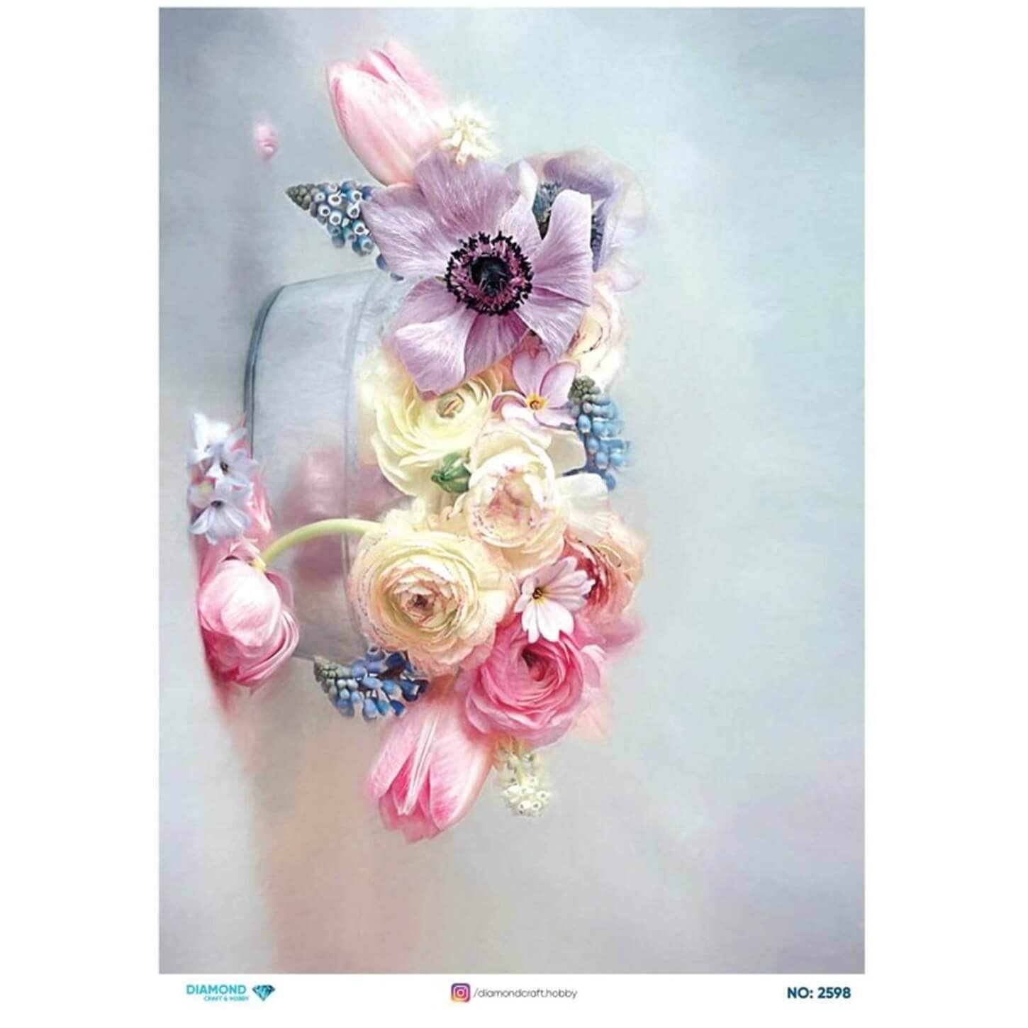 ديكوباج ورق الأرز الماسي2598