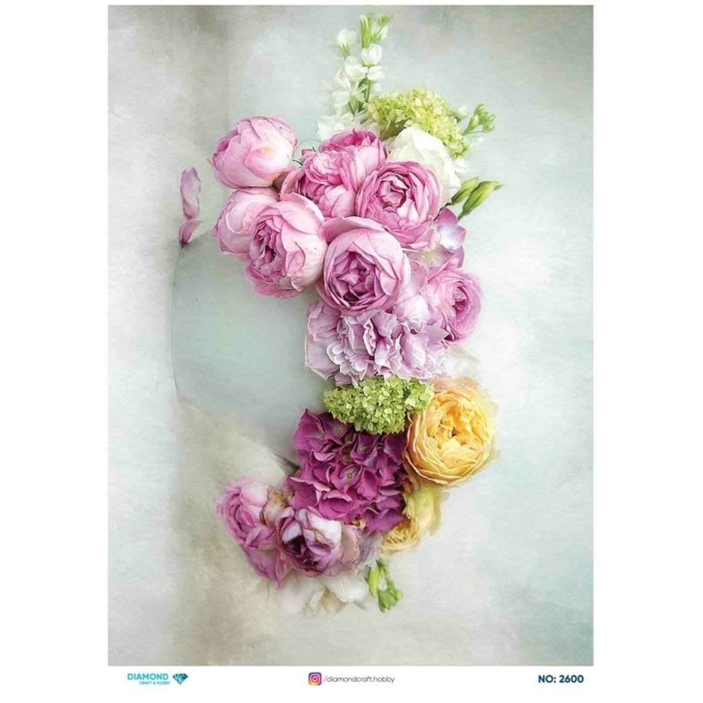 ديكوباج ورق الأرز الماسي 2600