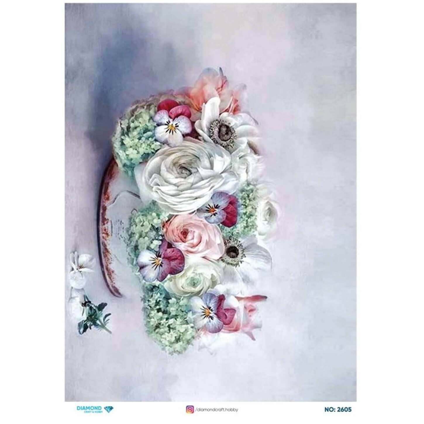 ديكوباج ورق الأرز الماسي2605