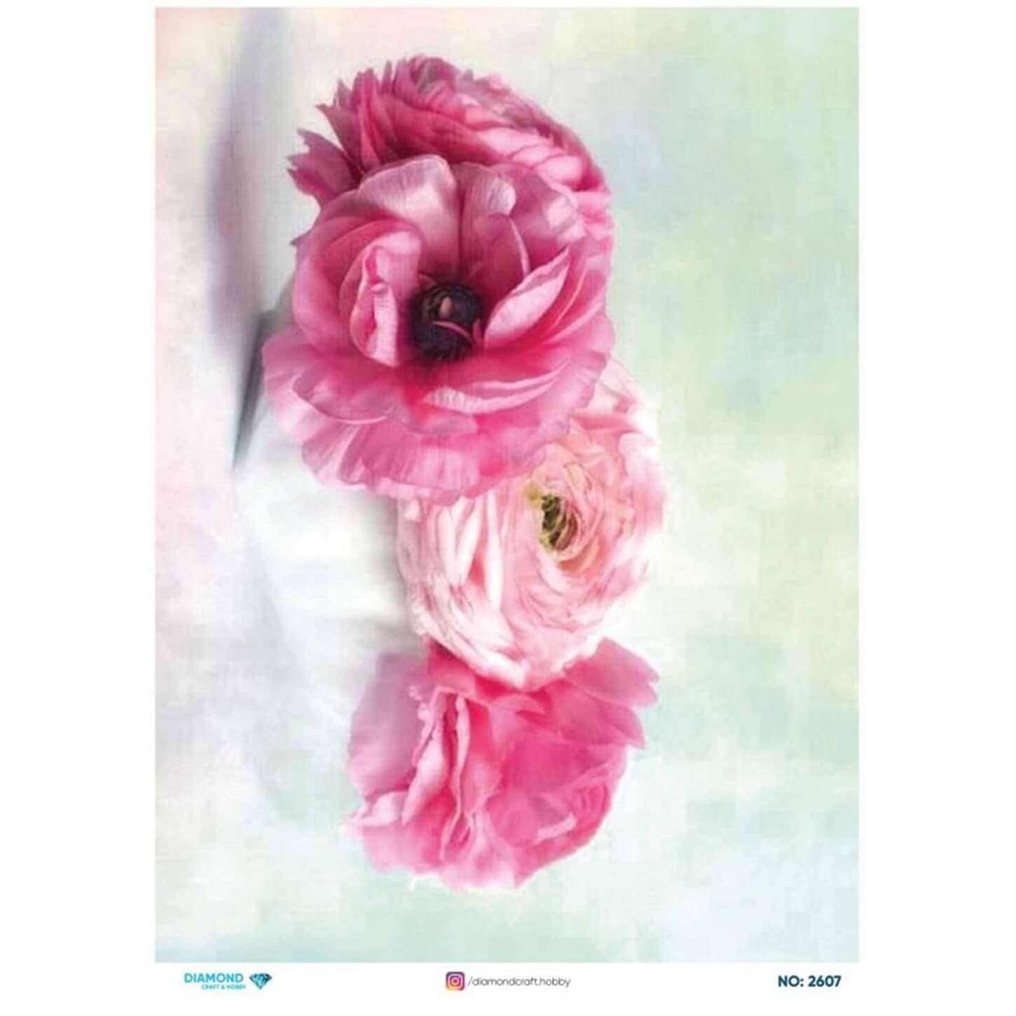 Декупаж с алмазной рисовой бумагой2607