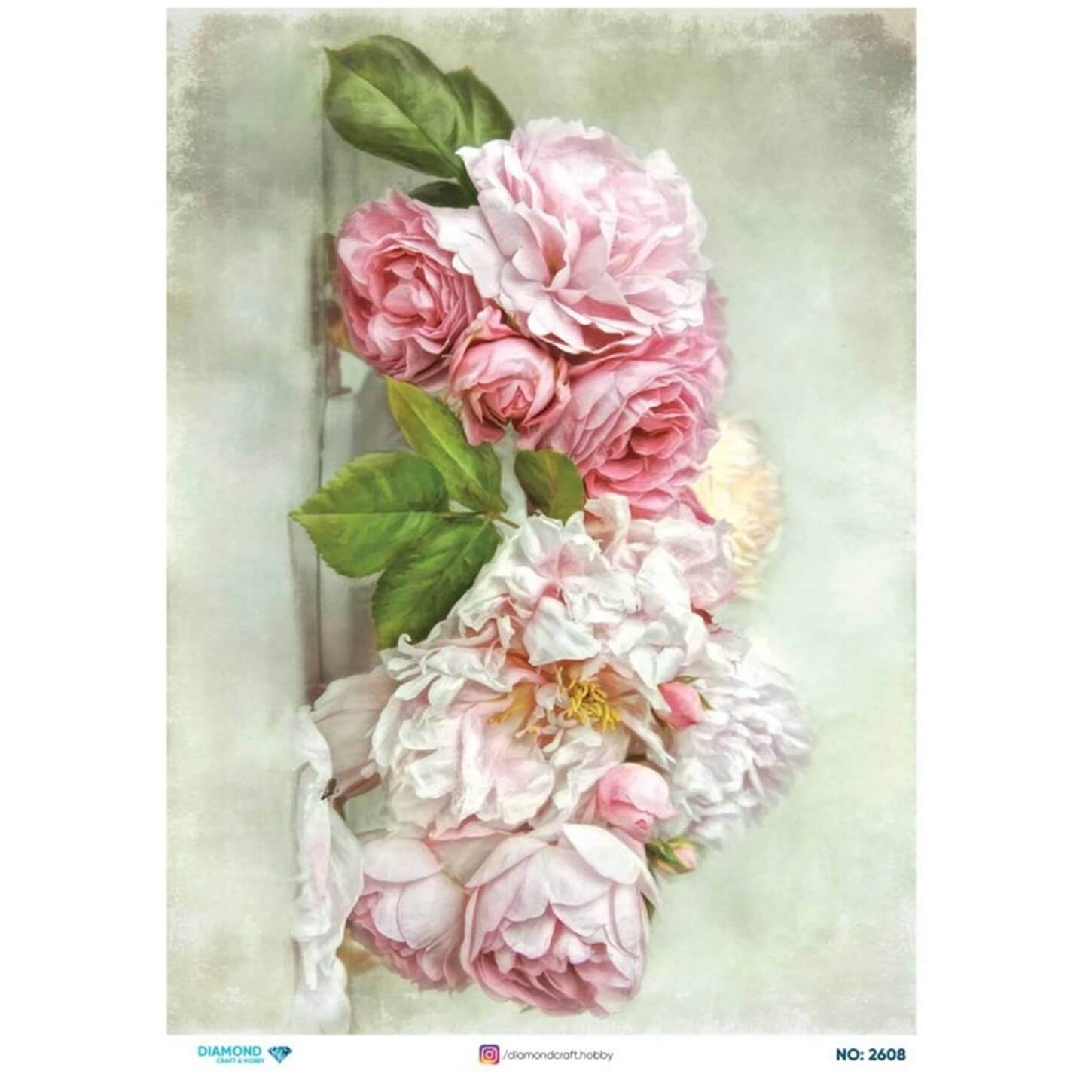 ديكوباج ورق الأرز الماسي2608