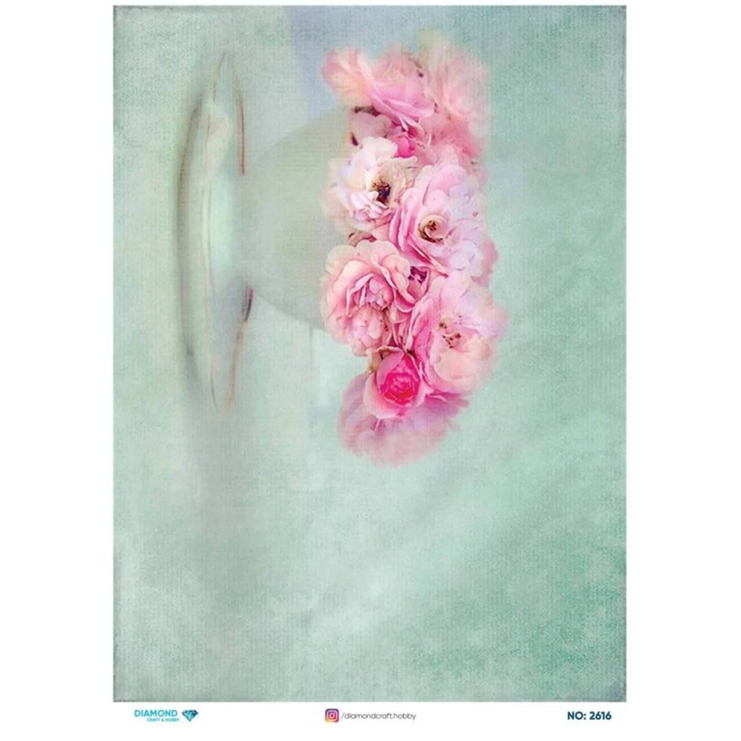 ديكوباج ورق الأرز الماسي2616