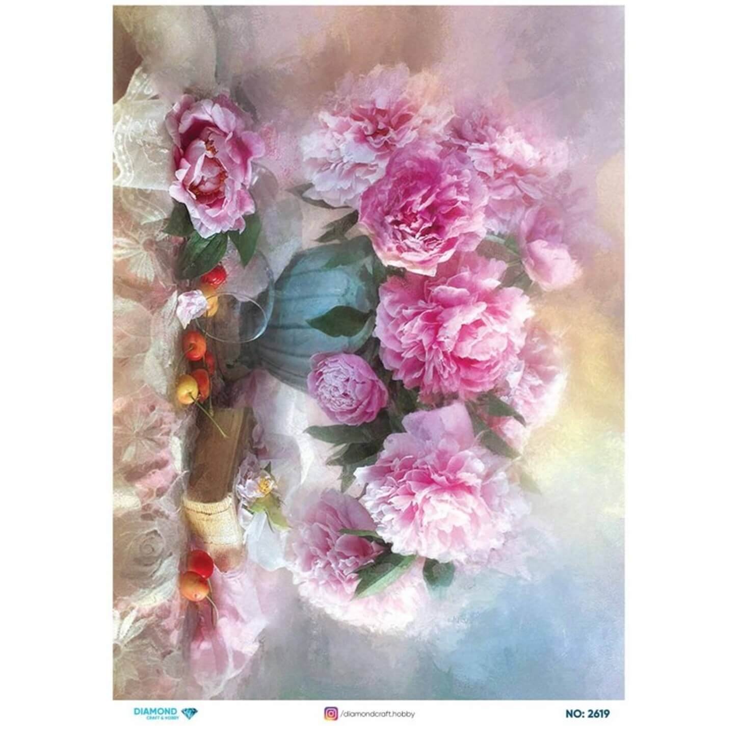 ديكوباج ورق الأرز الماسي2619