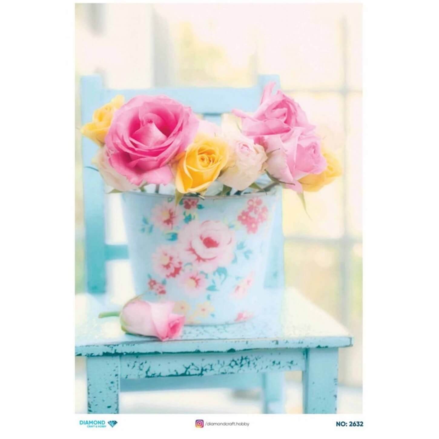 ديكوباج ورق الأرز الماسي2632