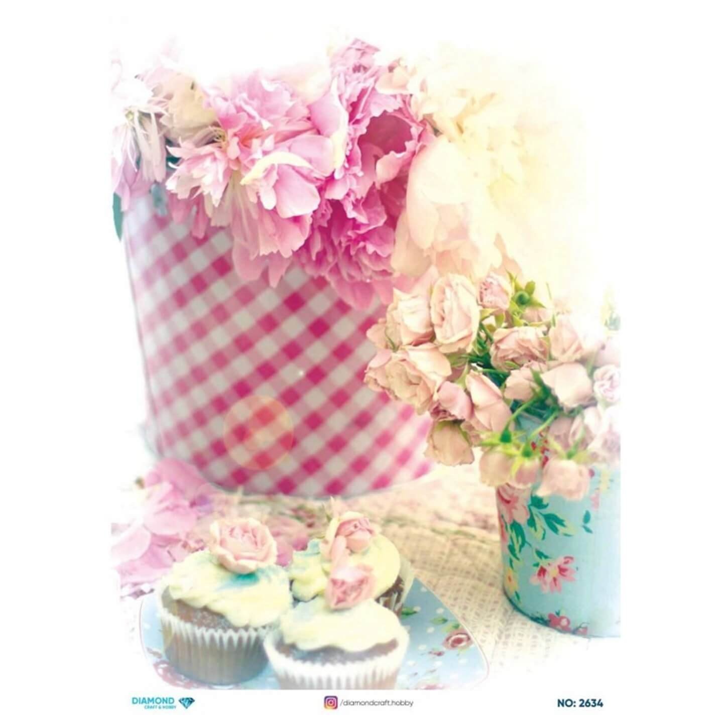 ديكوباج ورق الأرز الماسي2634