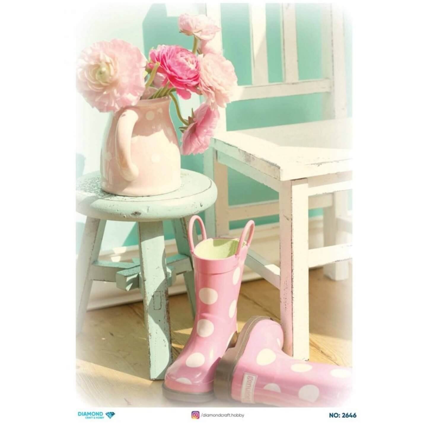 Декупаж алмазной рисовой бумагой2646