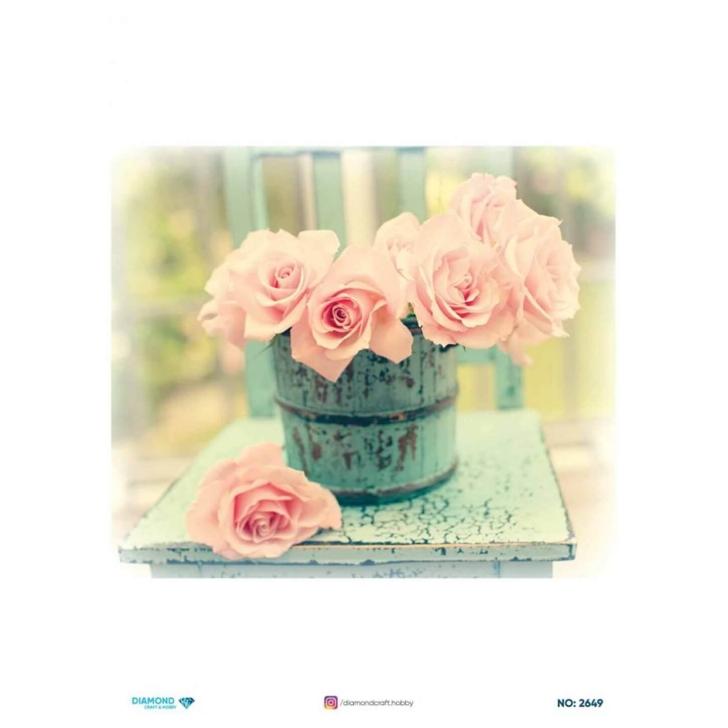 Декупаж рисовой бумагой с бриллиантами2649