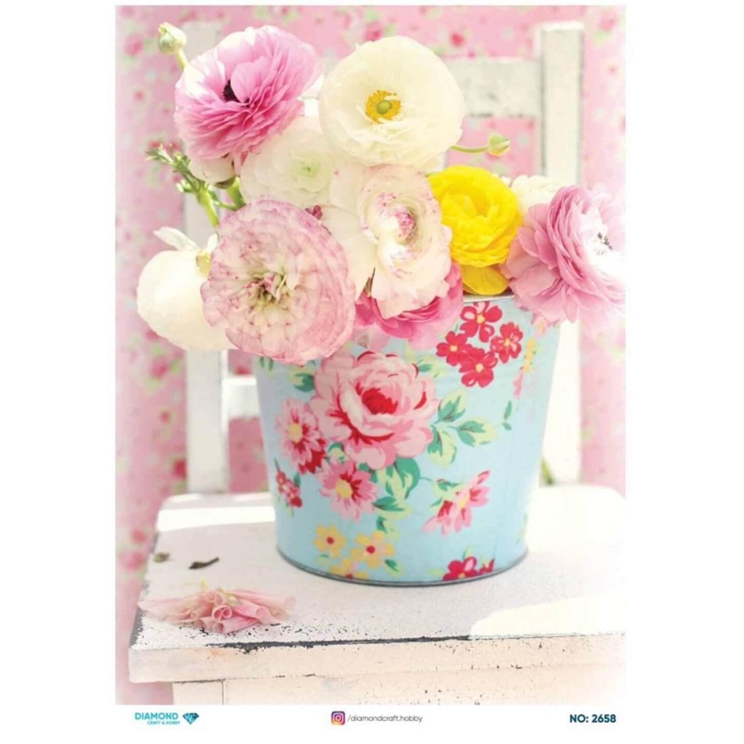 ديكوباج ورق الأرز الماسي2658