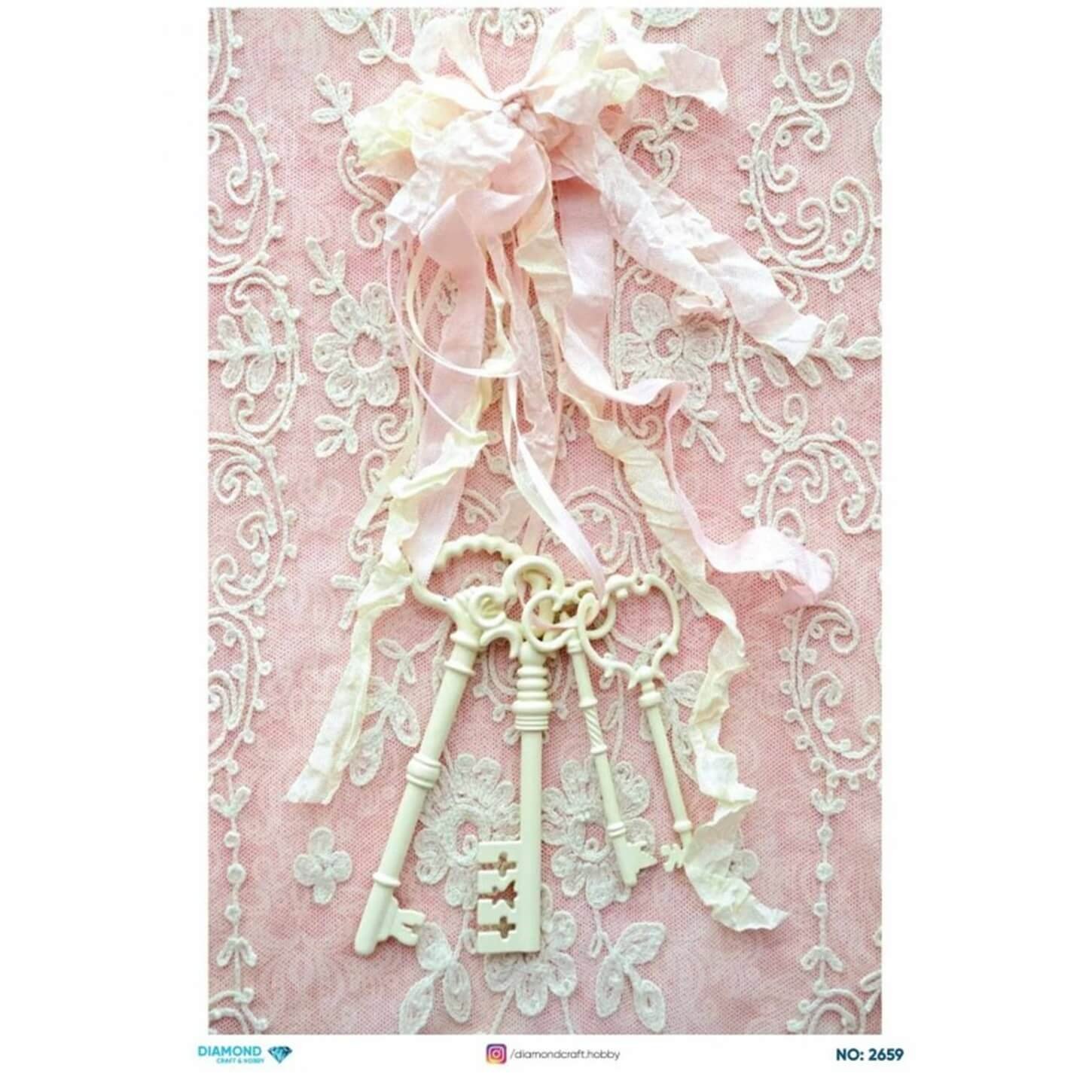 ديكوباج ورق الأرز الماسي2659