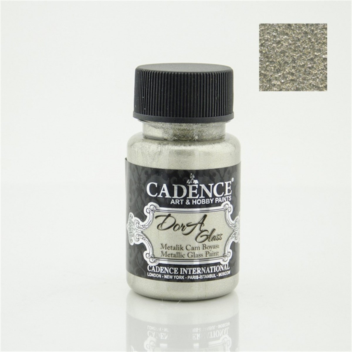 دورا جلاس طلاء زجاج ميتاليك 3137 بلاتينيوم 50 مل