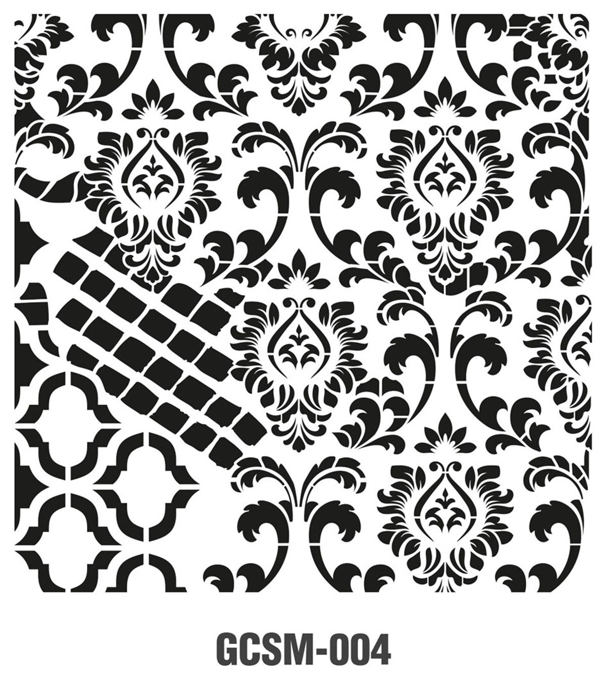 GCS04 Трафарет для пола и стены в стиле гранж 45x45