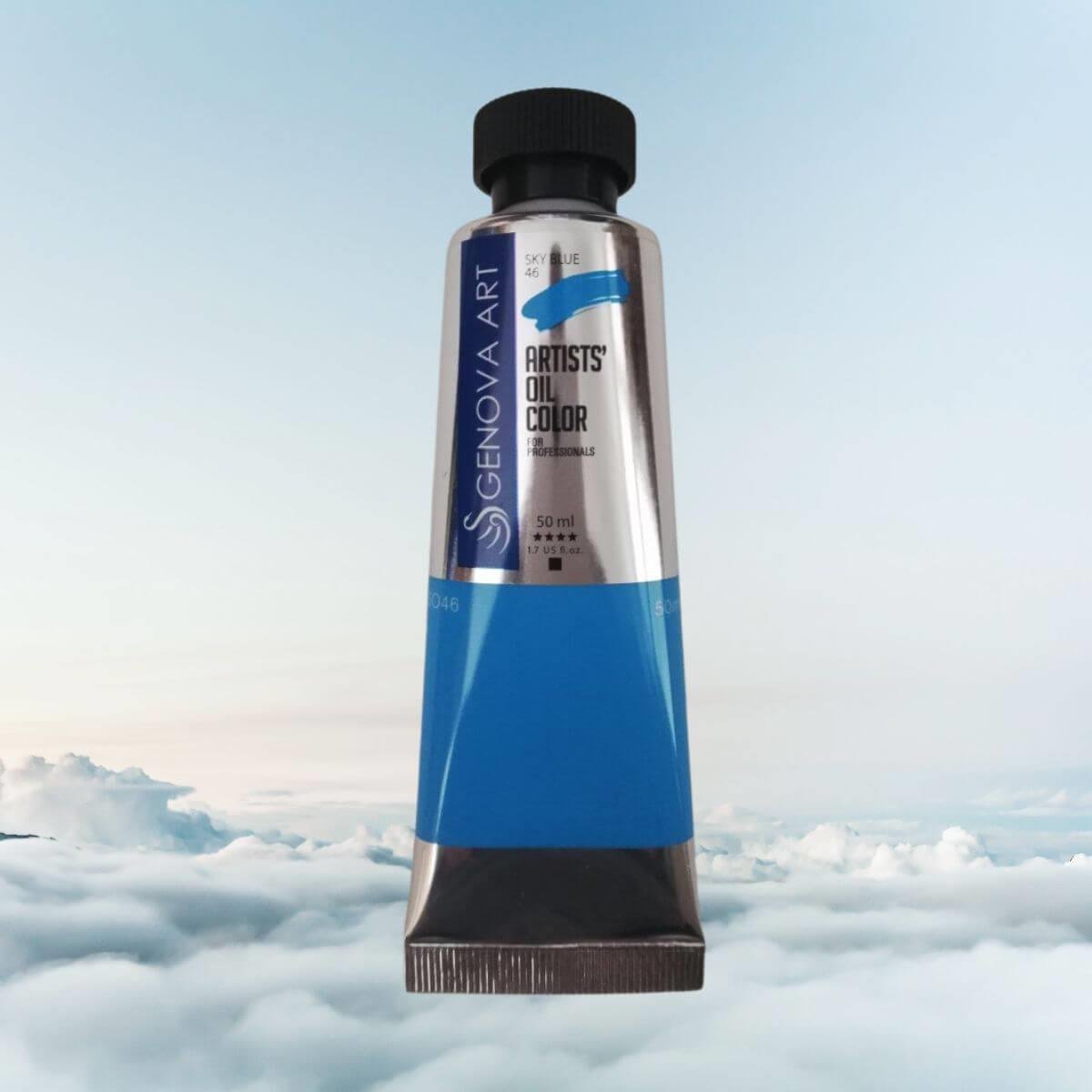طلاء زيت جينوفا 46 أزرق سماوي 50 مل
