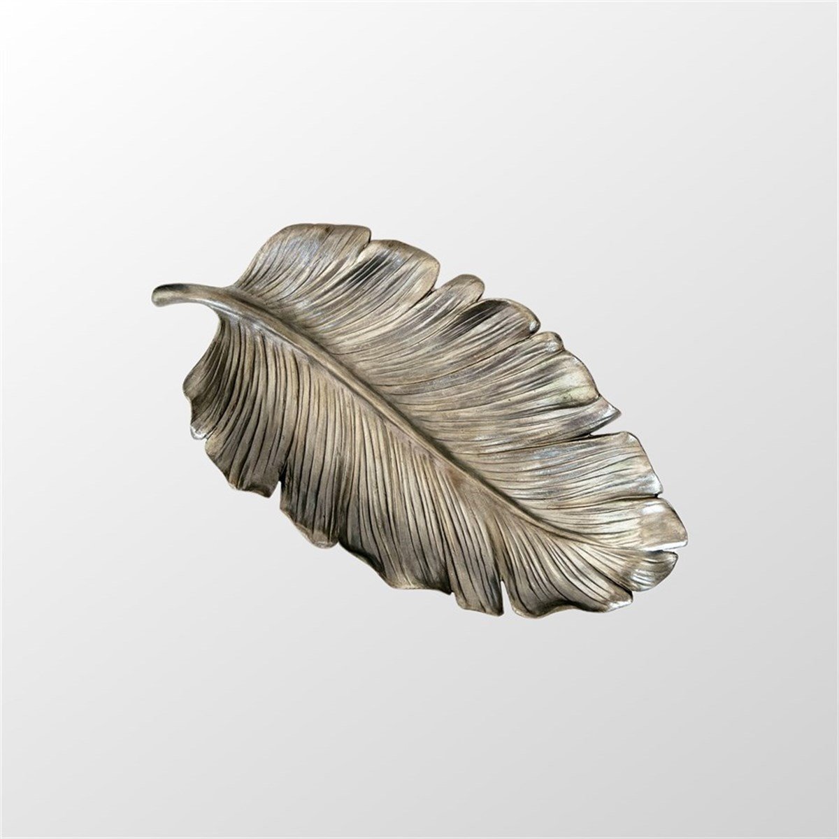 طبق فضي كبير الحجم