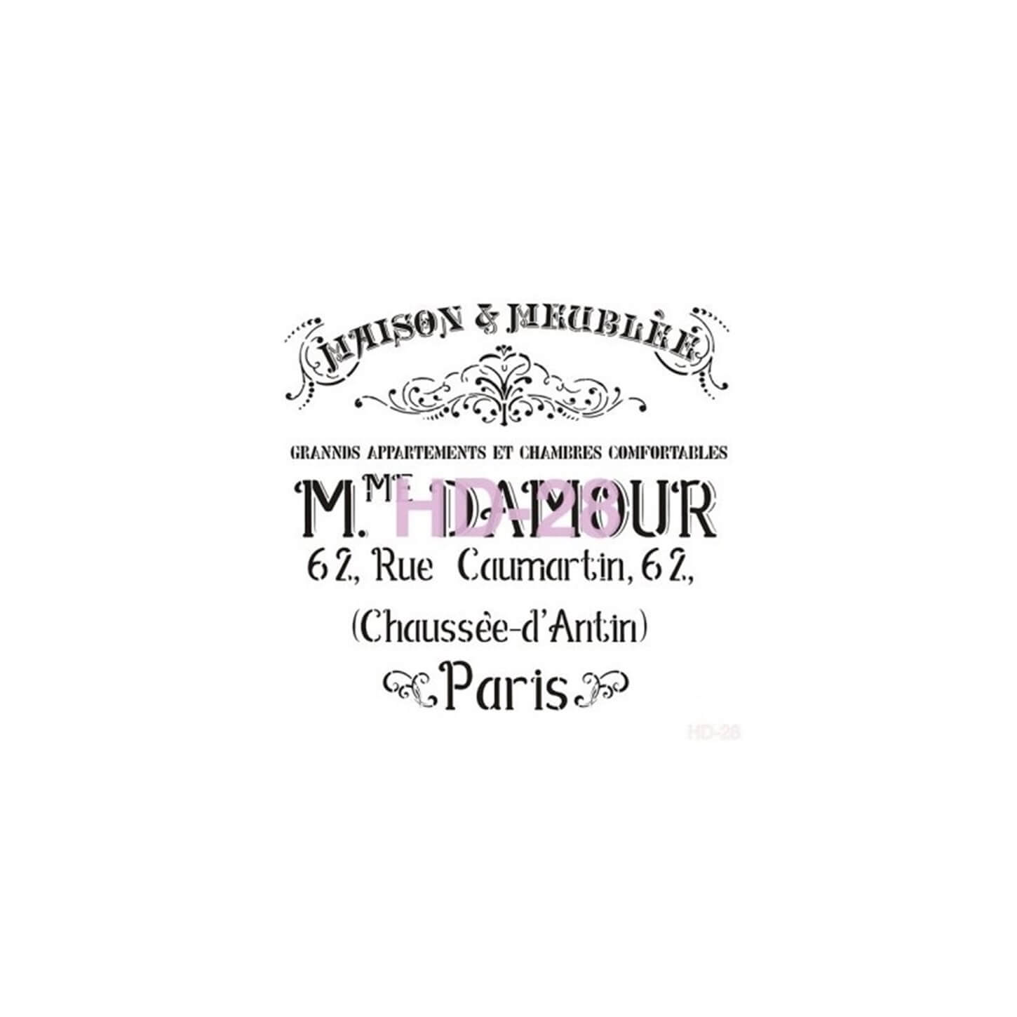 Трафарет для домашнего декора HD28 45х45