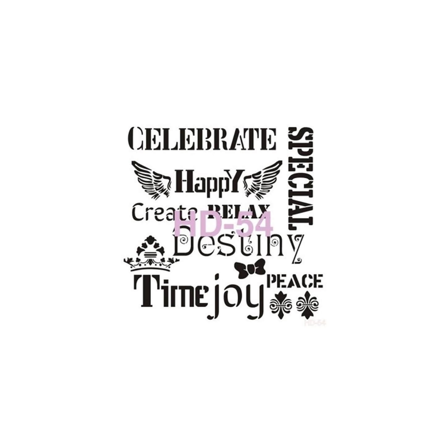 Трафарет для домашнего декора HD54 45х45