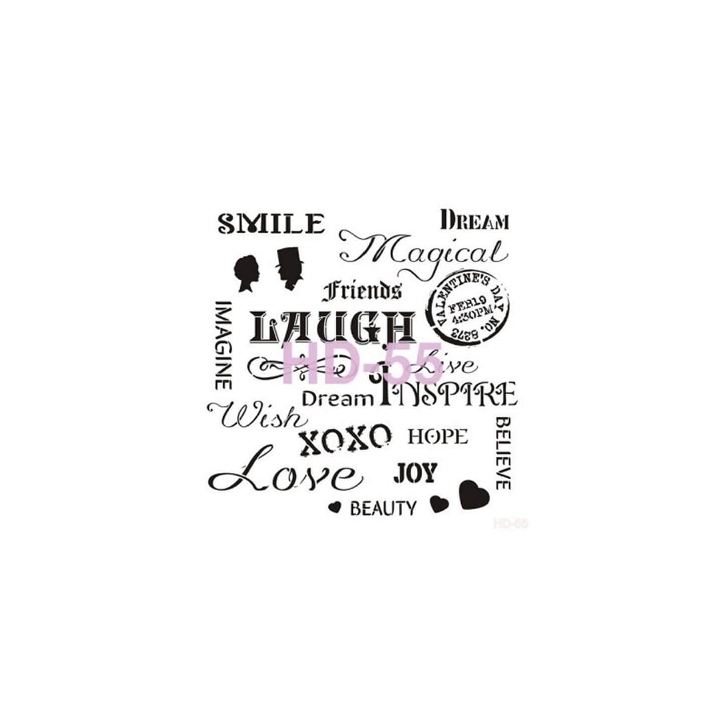 Трафарет для домашнего декора HD55 45х45