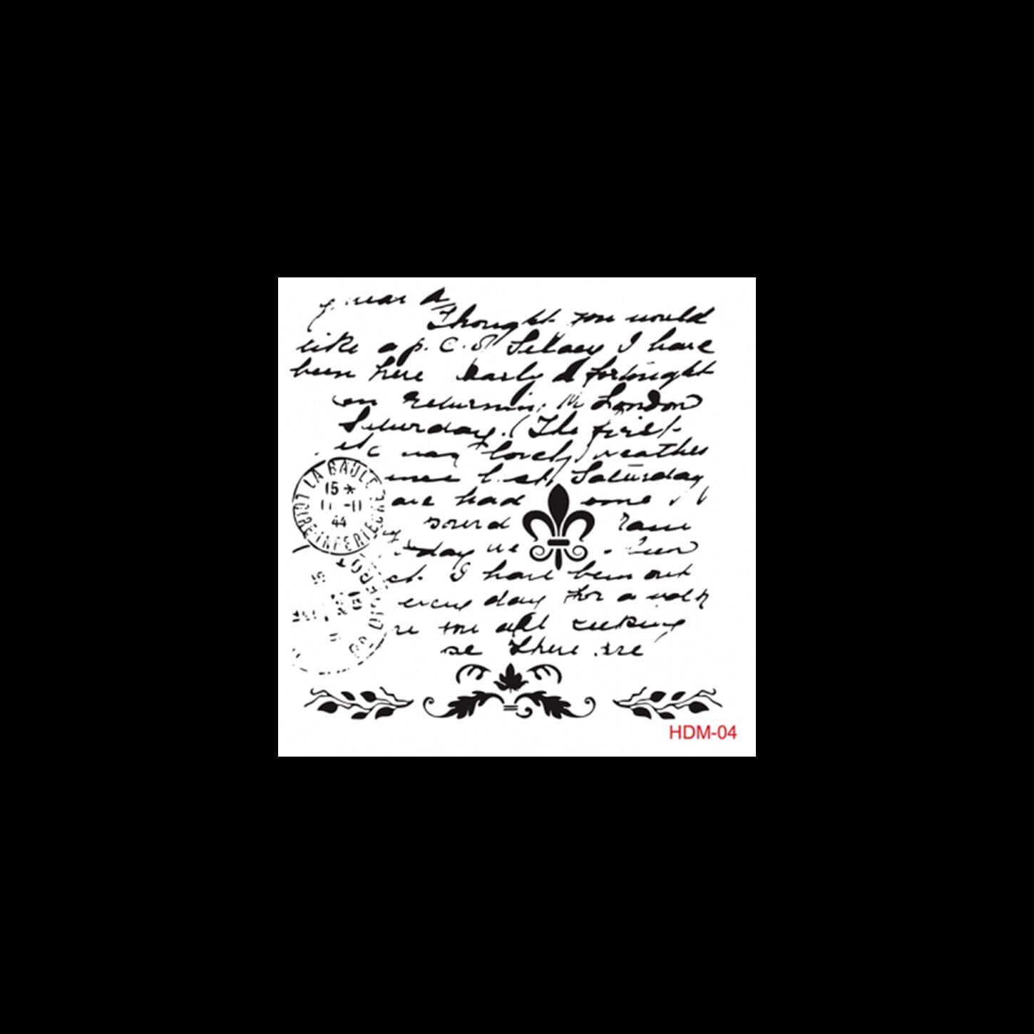 HDM04 Трафарет миди для домашнего декора 25x25