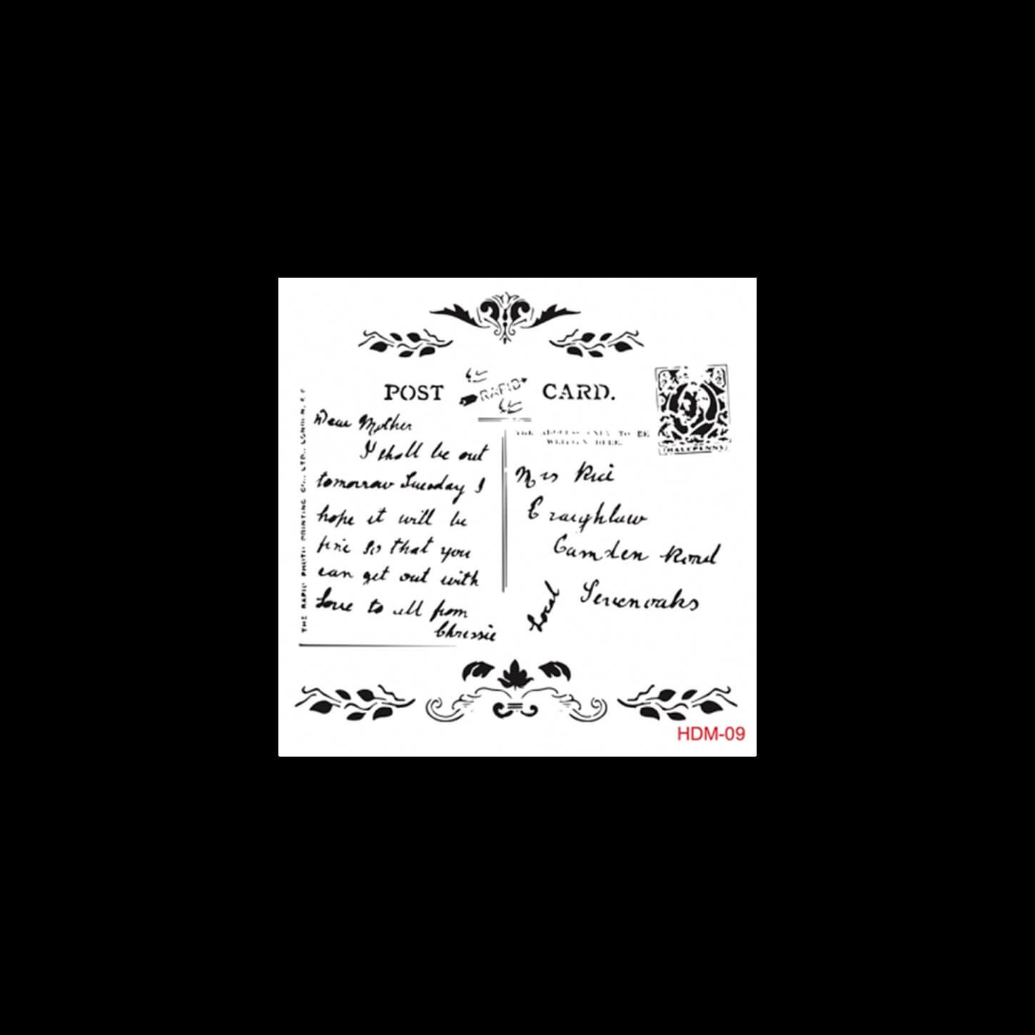 HDM09 ديكور المنزل ميدي استنسل 25x25