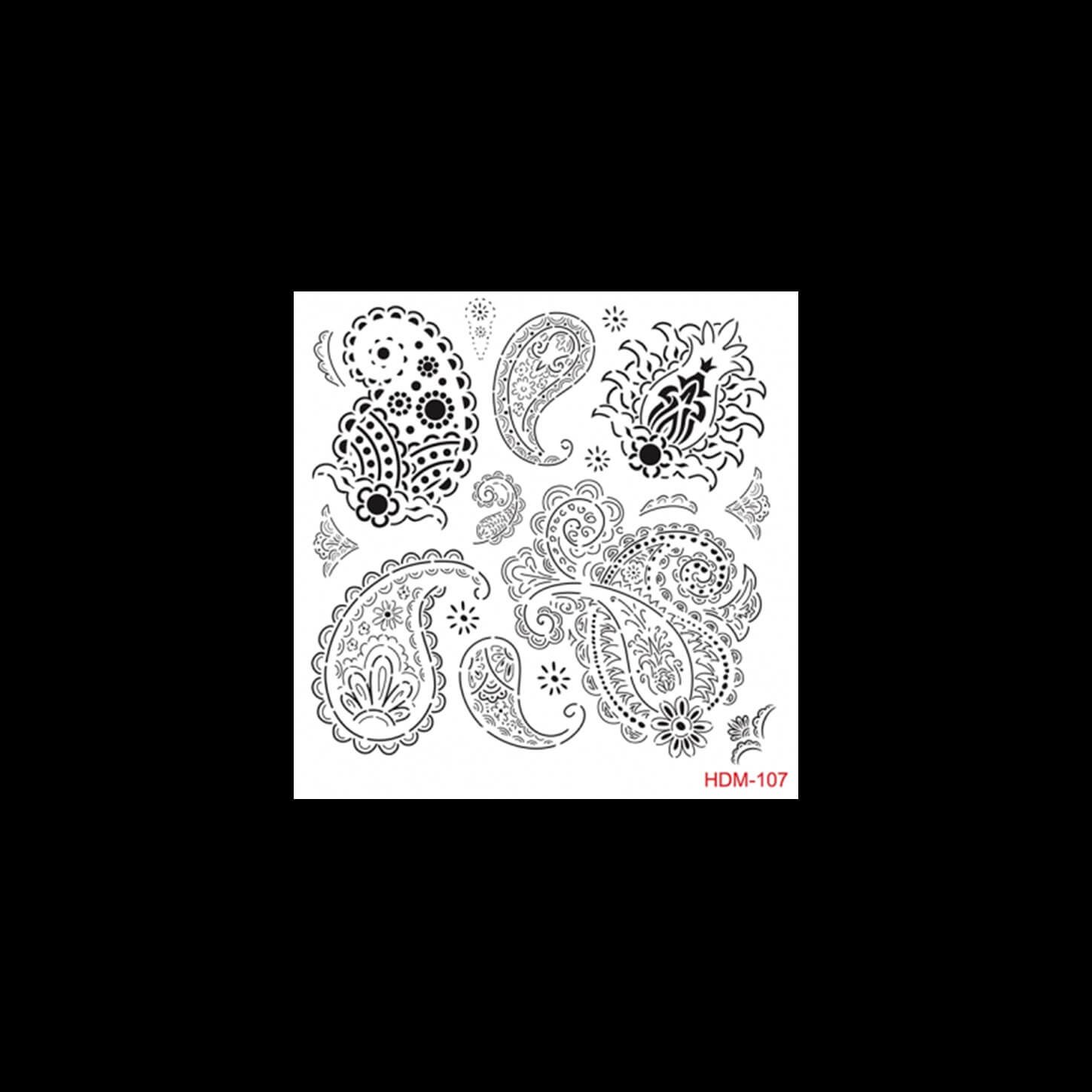 HDM107 Трафарет миди для домашнего декора 25x25