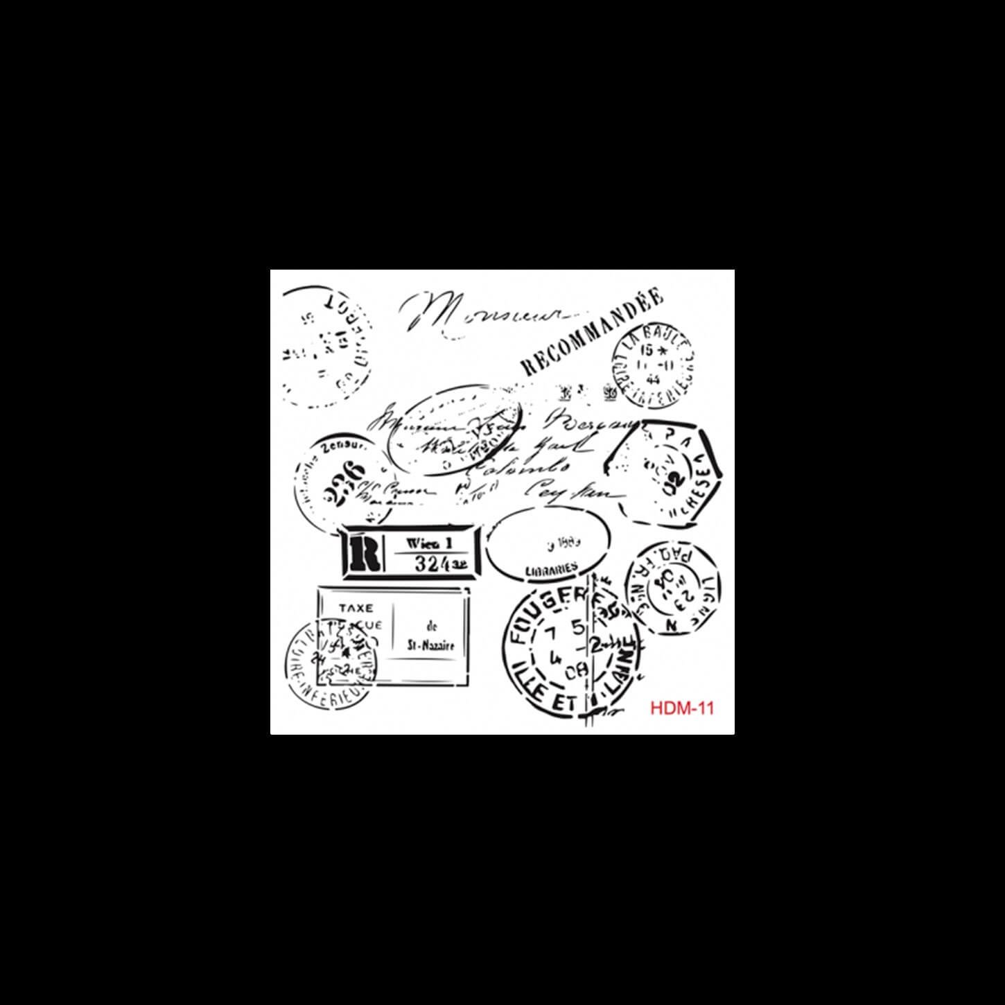 HDM11 Трафарет миди для домашнего декора 25x25