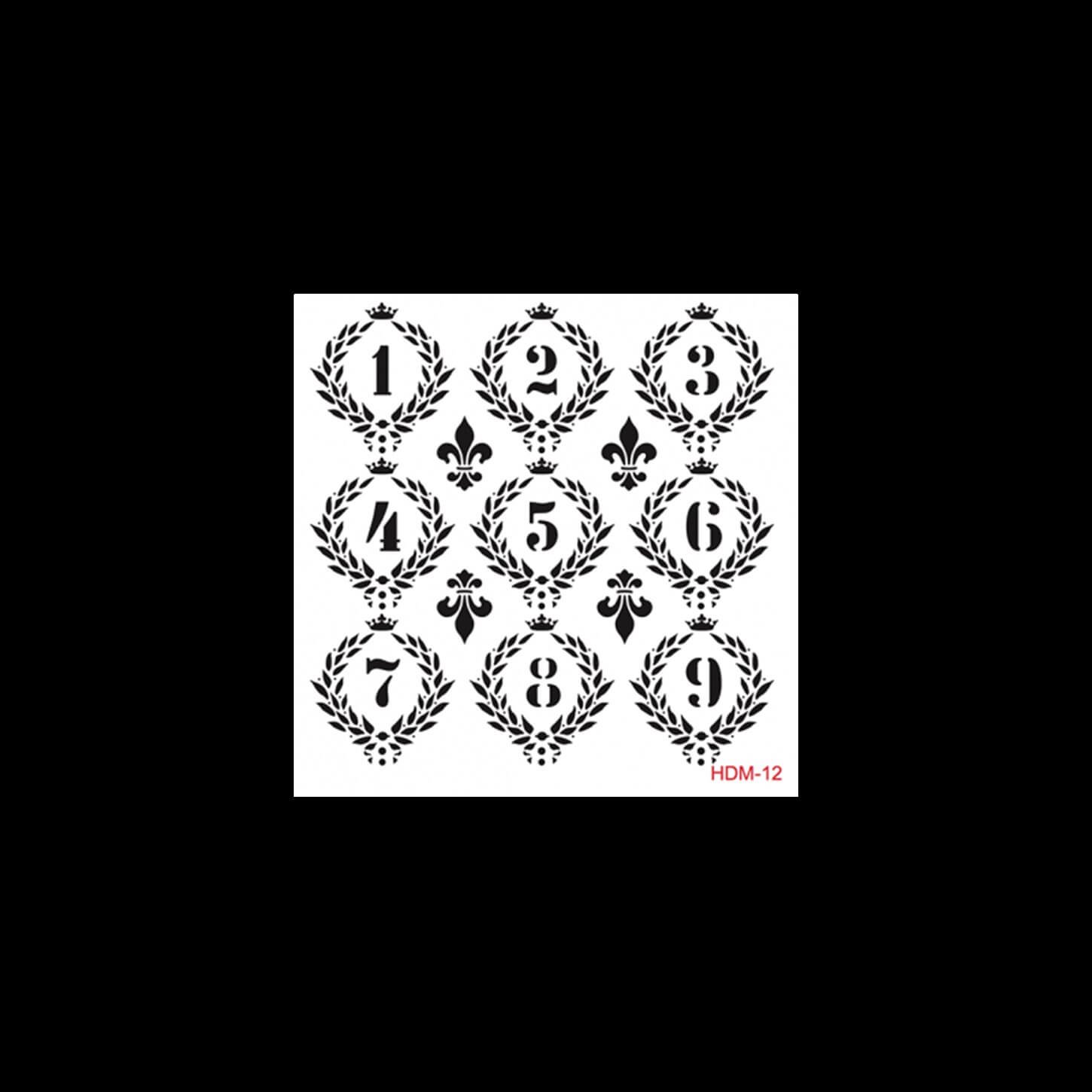 HDM12 Трафарет миди для домашнего декора 25x25
