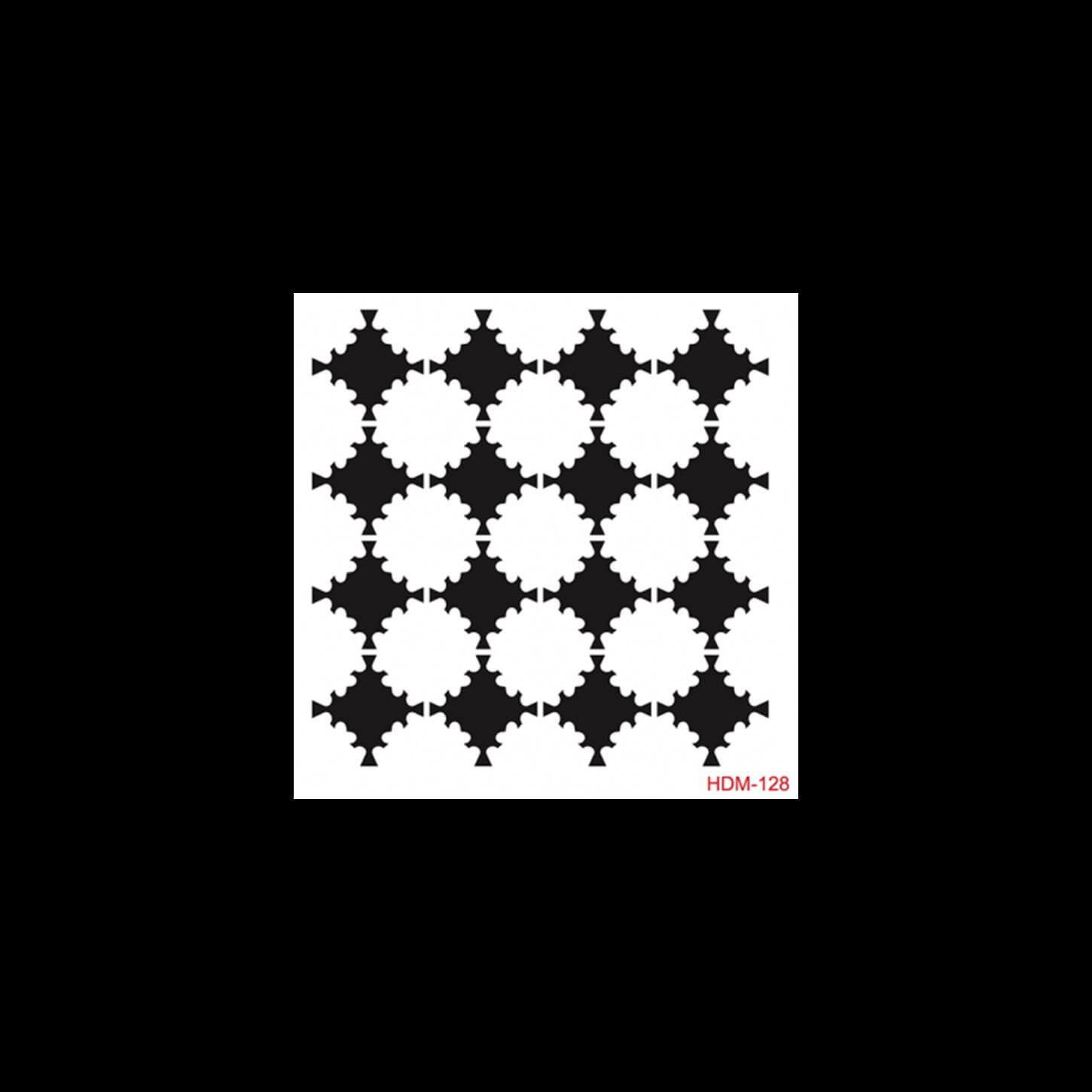 HDM128 ديكور المنزل ميدي استنسل 25x25