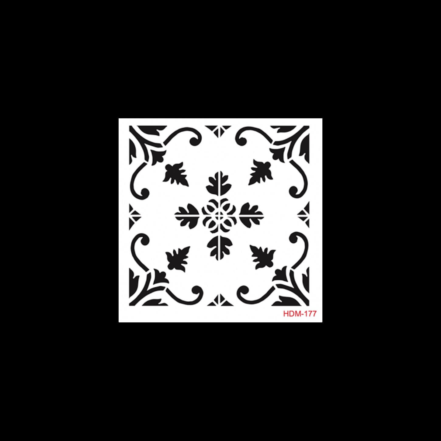 HDM177 ديكور المنزل ميدي استنسل 25x25