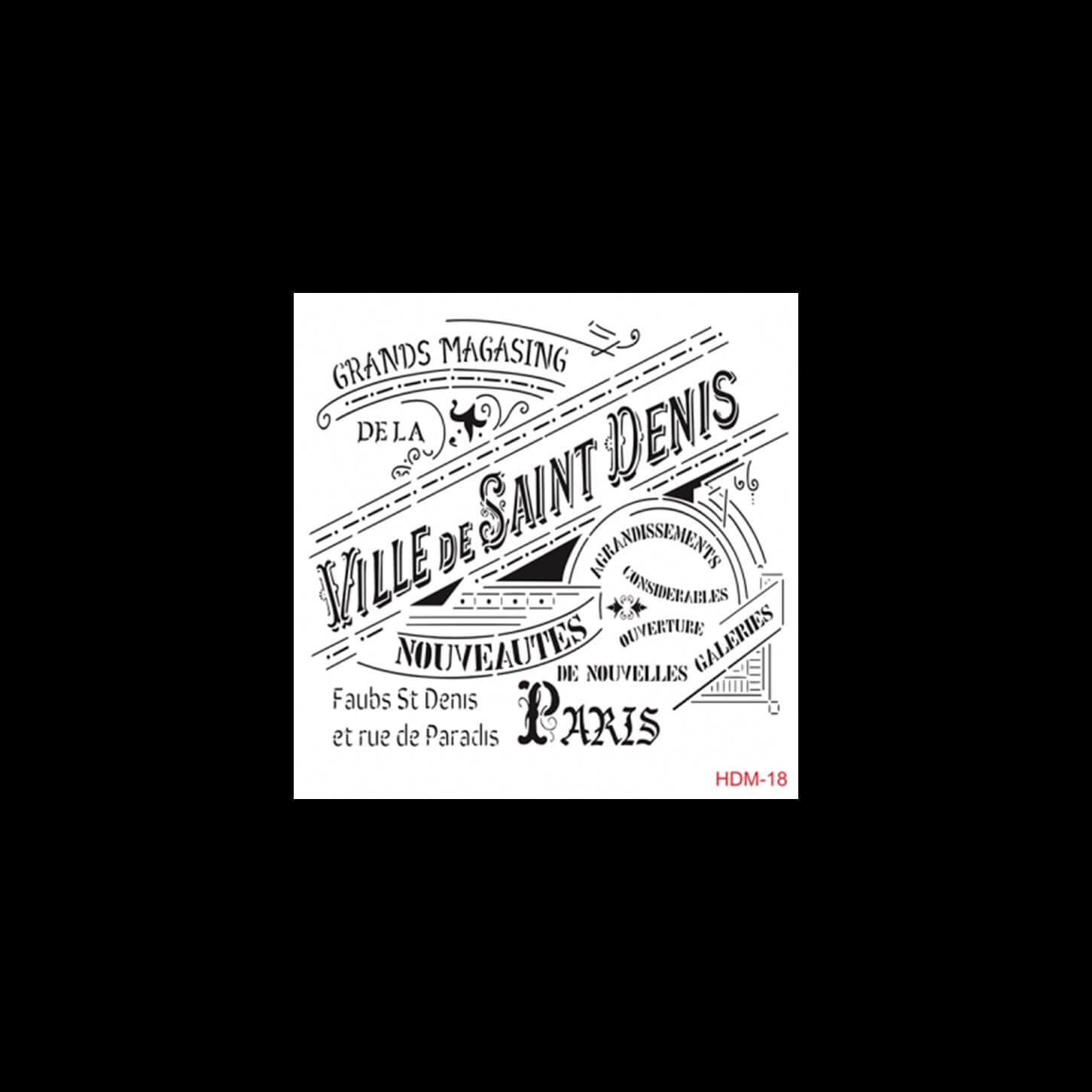 HDM18 Home Dokor Трафарет миди 25x25