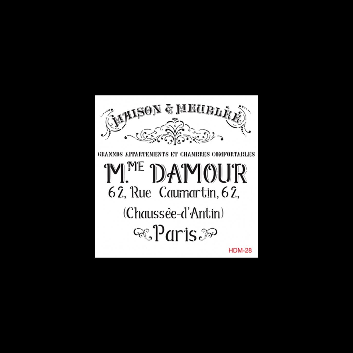 HDM28 Трафарет миди для домашнего декора 25x25