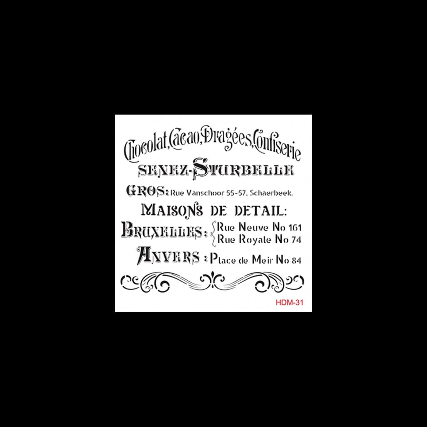 HDM31 Трафарет миди для домашнего декора 25x25