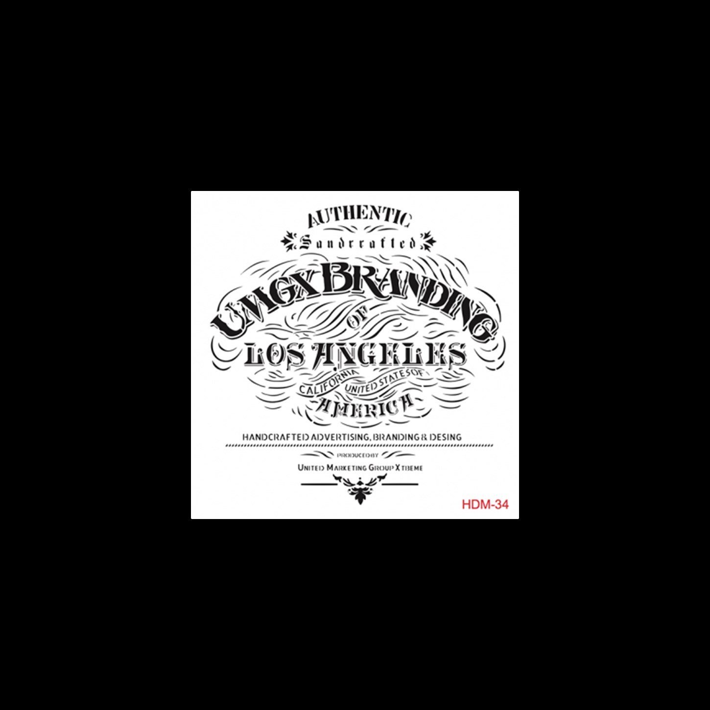 HDM34 ديكور المنزل ميدي استنسل 25x25