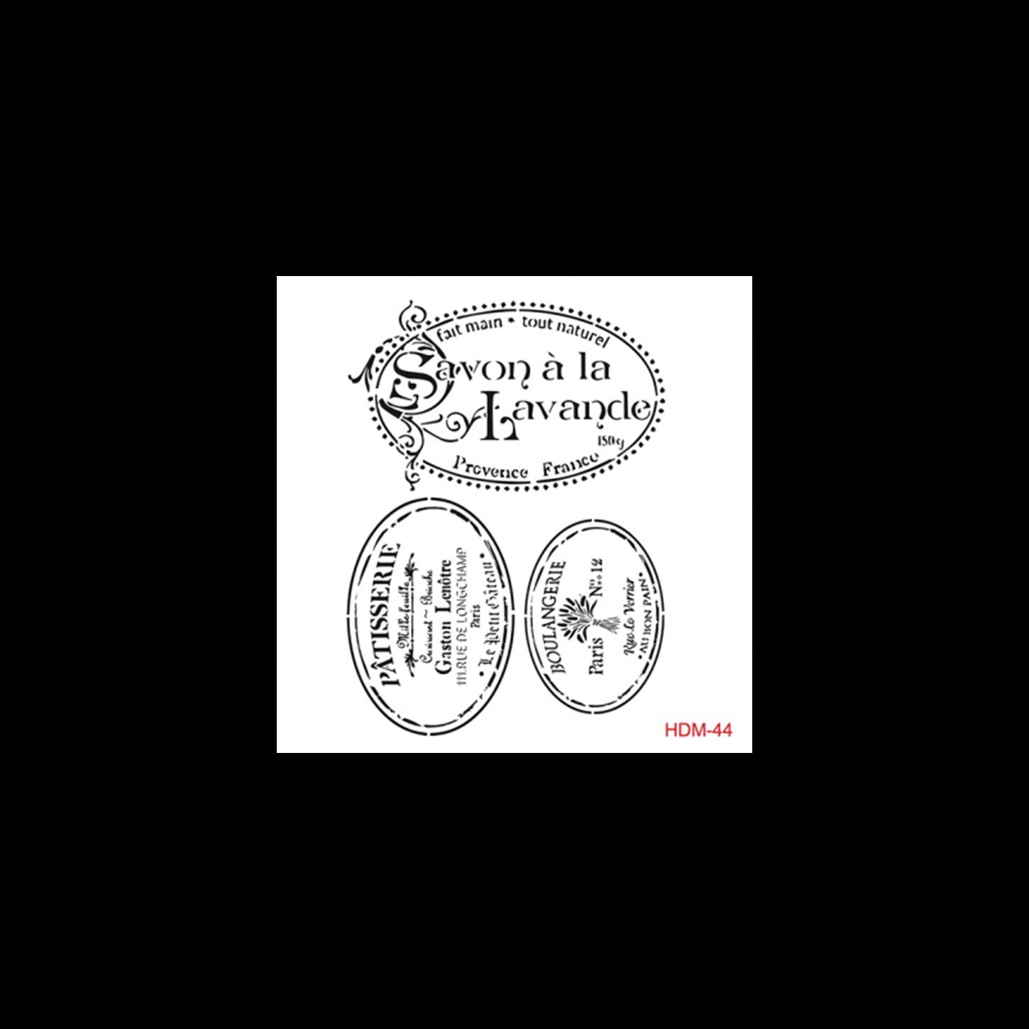 HDM44 ديكور المنزل ميدي استنسل 25x25