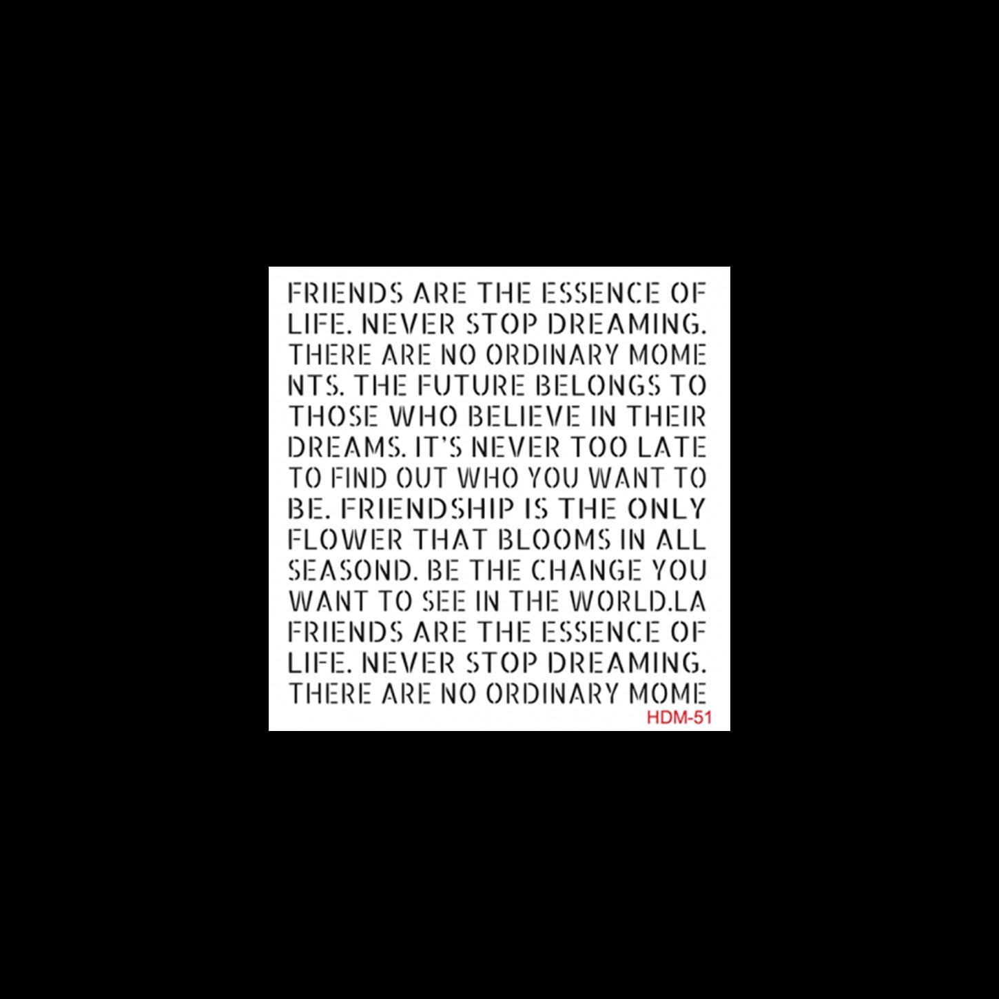 HDM51 ديكور المنزل ميدي استنسل 25x25