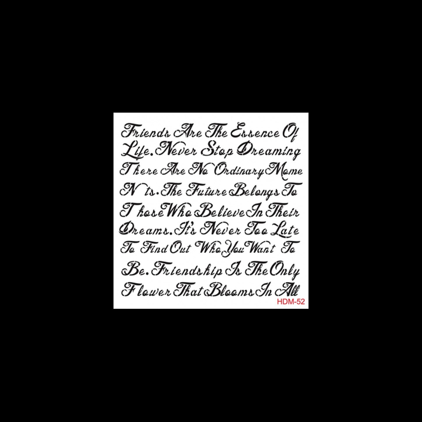 HDM52 ديكور المنزل ميدي استنسل 25x25