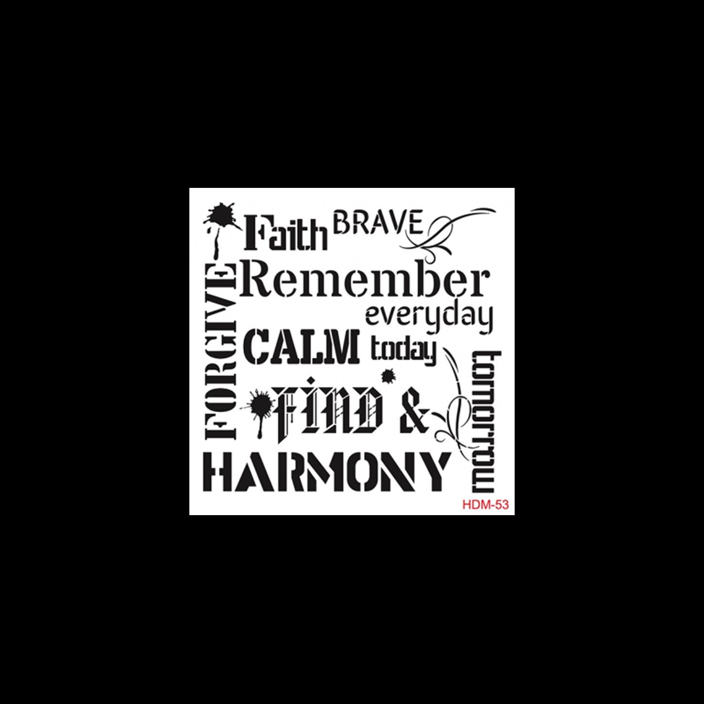 HDM53 Трафарет миди для домашнего декора 25x25