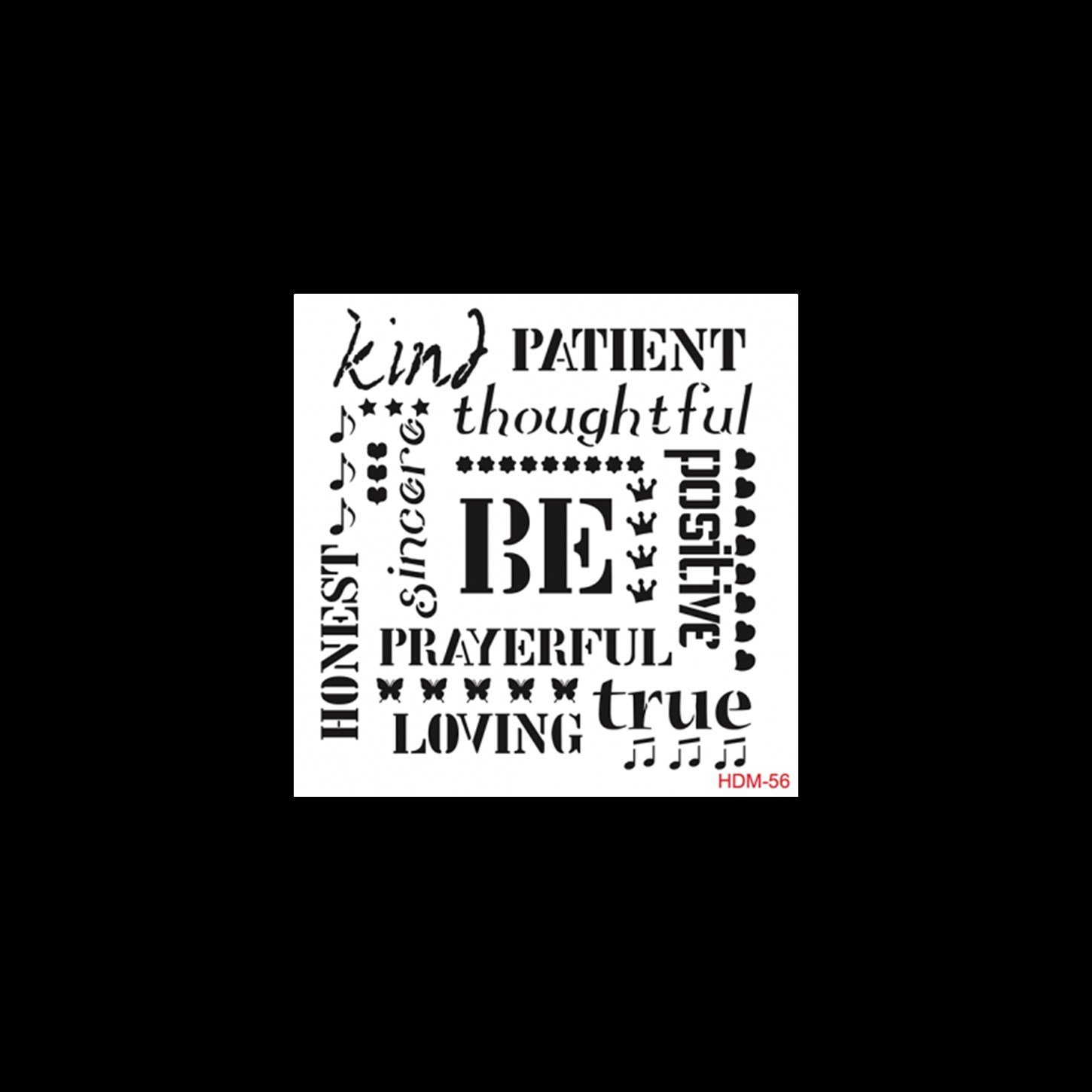 HDM56 Трафарет миди для домашнего декора 25x25