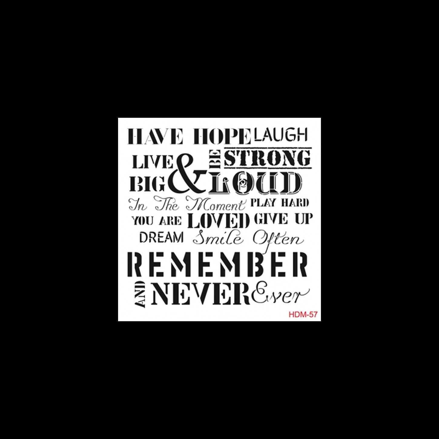 HDM57 ديكور المنزل ميدي استنسل 25x25