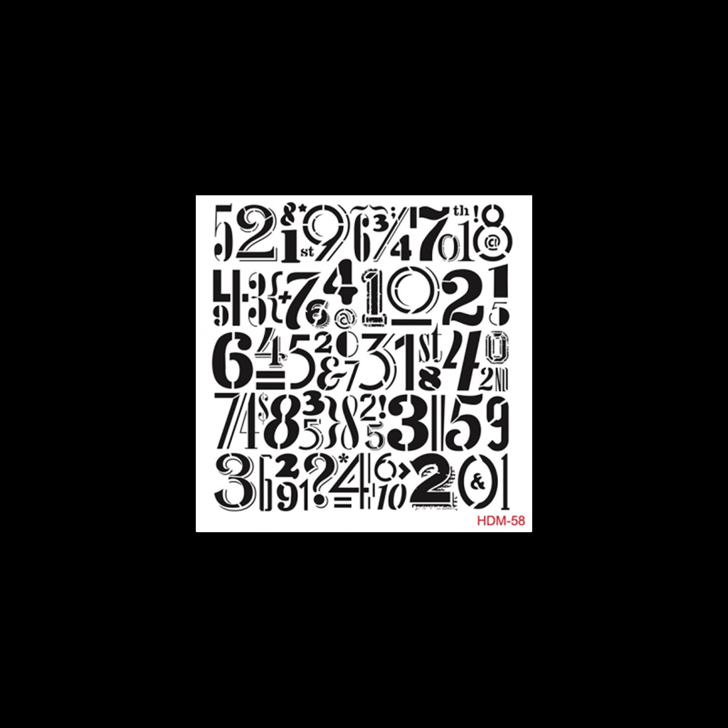 HDM58 ديكور المنزل ميدي استنسل 25x25