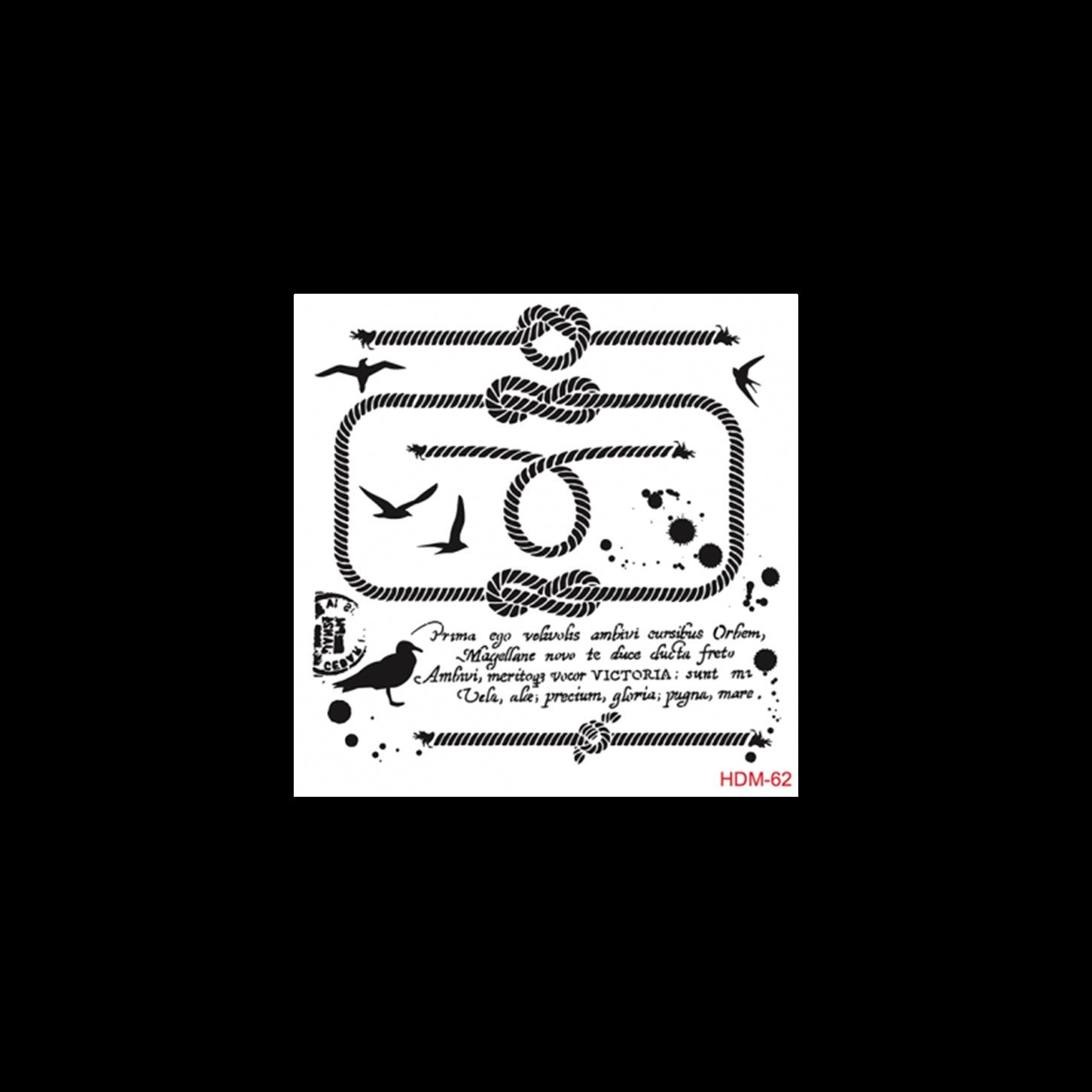 HDM62 ديكور المنزل ميدي استنسل 25x25