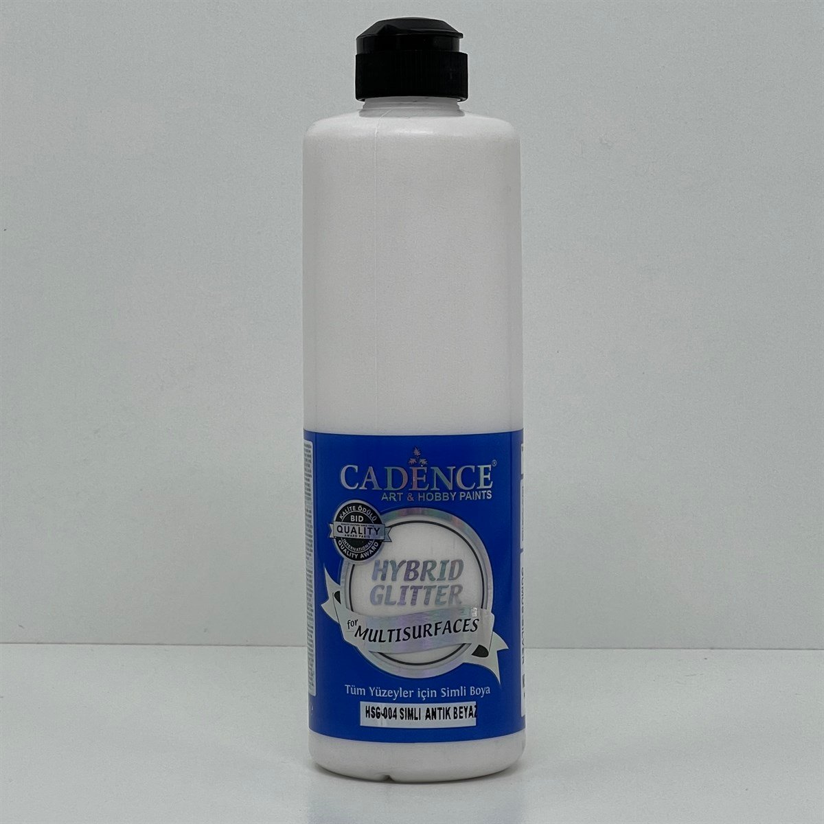 HSG004 Античная белая серебряная блестящая краска для разных поверхностей, 500 мл