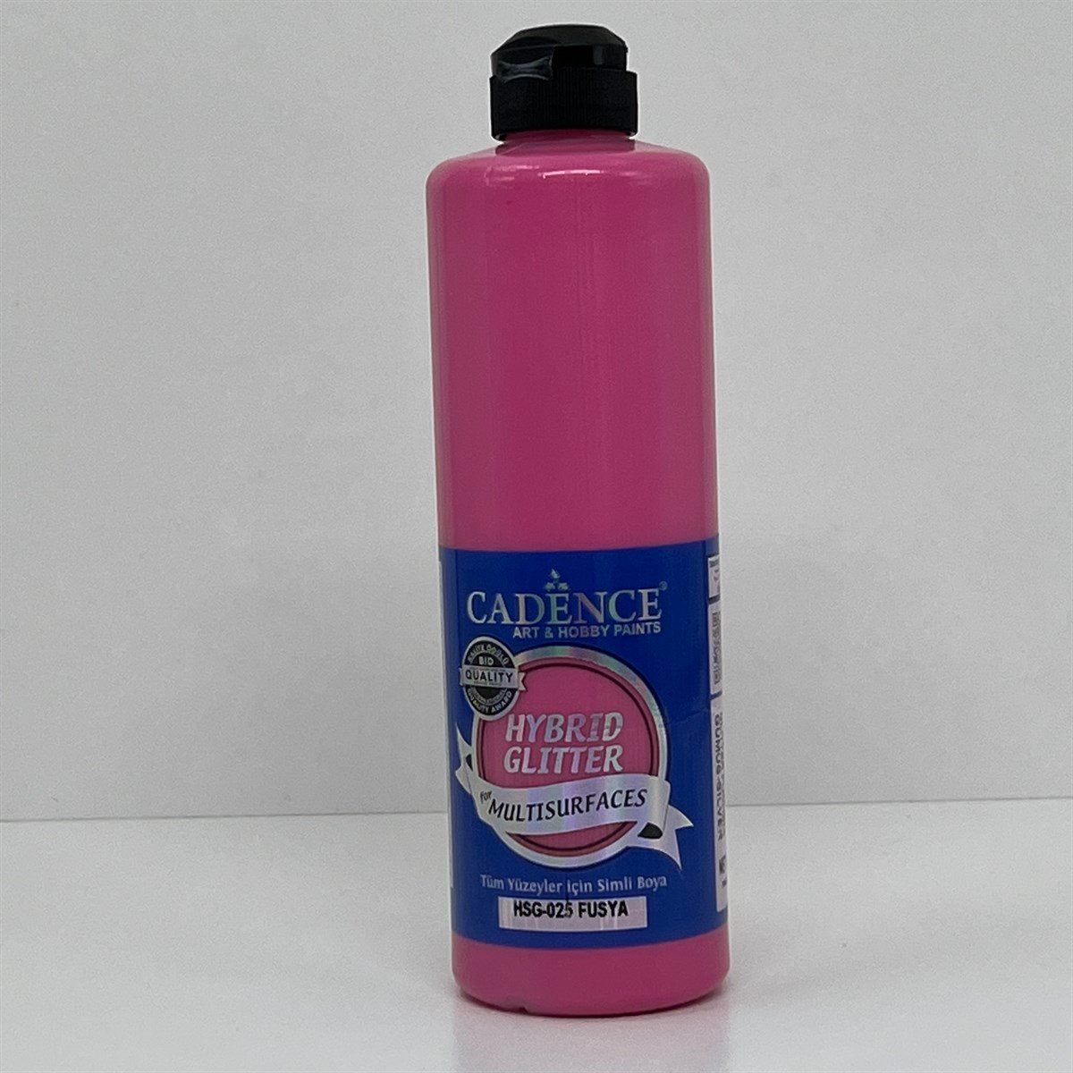HSG025 Fuchsia Silver Glitter Multisurface Paint 500 ML